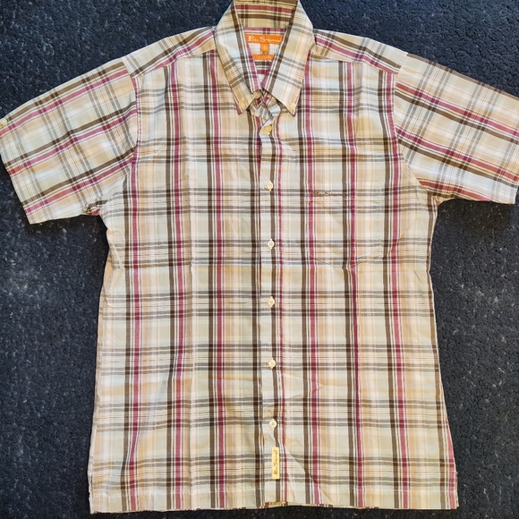 Ben Sherman Short Sleeve Plaid Button Down - Picture 9 of 15